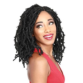Zury Synthetic Knotless Braid Laced Front Wig - DIVA LACE BUTTERFLY LOC SHORT (1B Off Black)