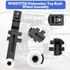 W10571738 Dishwasher Upper Dishrack Adjuster And Wheel Assembly Compatible with