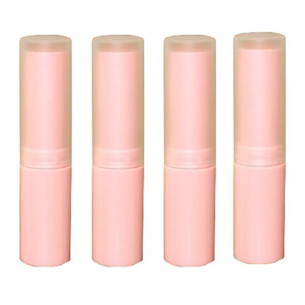 6PCS 4G 0.13oz Scrub Empty Refillable DIY Make Up Lipstick Tube Lip Balm Lip Gloss Tubes Holder Containers Crayon Deodorant Pipe Bottle Case (Pink)
