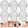 Healifty 6Pcs Cupping Therapy Sets: Glass Fire Thick Glass Cupping