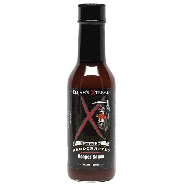 Elijah’s Xtreme Reaper Hot Sauce, Made with Carolina Reaper Peppers, Kentucky Bourbon, Black Cherries, and Cranberries to Make a Sweet Heat Hot Sauce, Highest Awarded Carolina Reaper Hot Sauce