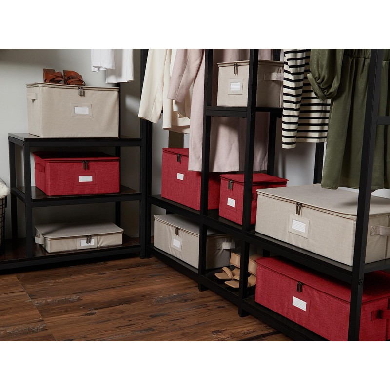 Covermates Keepsakes Zip-Top Storage Box Set, 3 Pack Heavy Duty