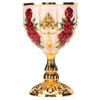Gold Chalice 4 Inch High Zinc Alloy Retro Embossed Flower