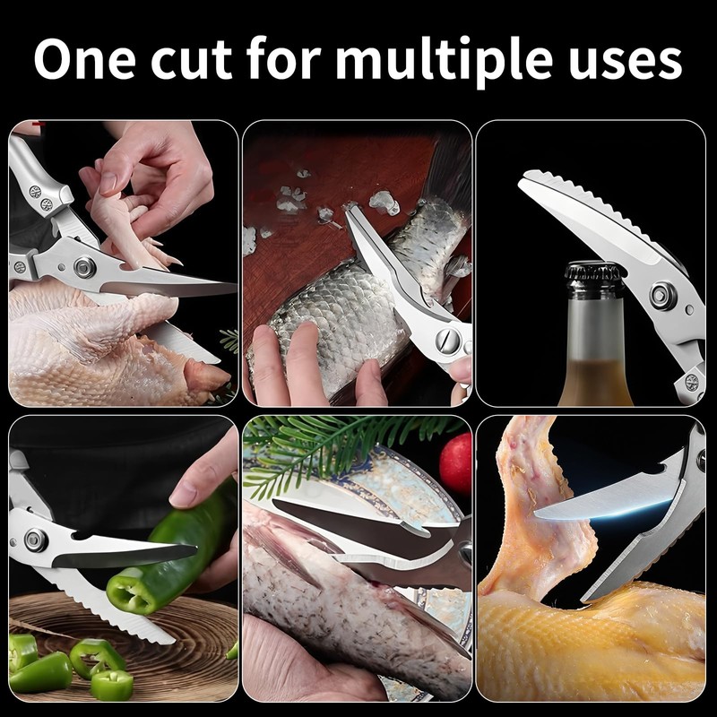 Poultry Scissors Stainless Steel Chicken Scissors Meat Scissors Modern Kitchen