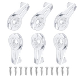 Jiozermi 120 Pcs Glass Window Retainer Clips Kit, Transparent Mirror Fixing Clips Glass Door Holder Cabinet Panel Bracket with Screws for Fixing Glass