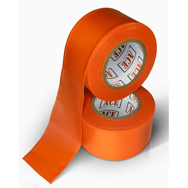 ACE Supply Orange Flagging Tape Survey Tape - Non-Adhesive Surveyors