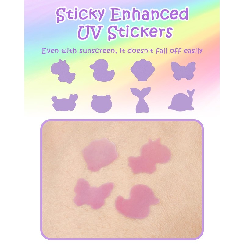 UV Detection Stickers for Sunscreen - 80 Count UV Detection