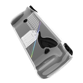 OURHZTB Anti-slip Protective Case TPU Transparent Cover Shell with Kickstand Compatible for ASUS ROG ALLY X Handheld Game Console Grip (Clear)