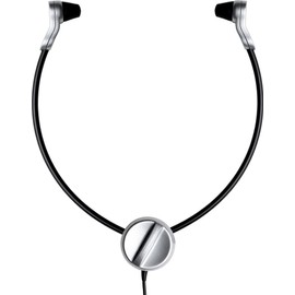 Grundig Business Systems Digta Swingphone 568 Jack (PCC5682), Kopfhörer mit Unterkinnbügel und Klinkenstecker, schwarz / silber