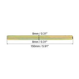 sourcing map Door Knob Spindle Replacement Door Handle Spindle Bar 150mm Long Door Spindle Spare Parts for Door Handles, Gold