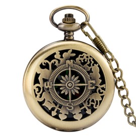 Outdoor Compass with Metal Chains, Retro Compass with Luminous Numerals, Navigation Compass, Portable Pocket Compass, Hiking, Nautical Compass, Compass Navigation Tools for Hiking, Camping