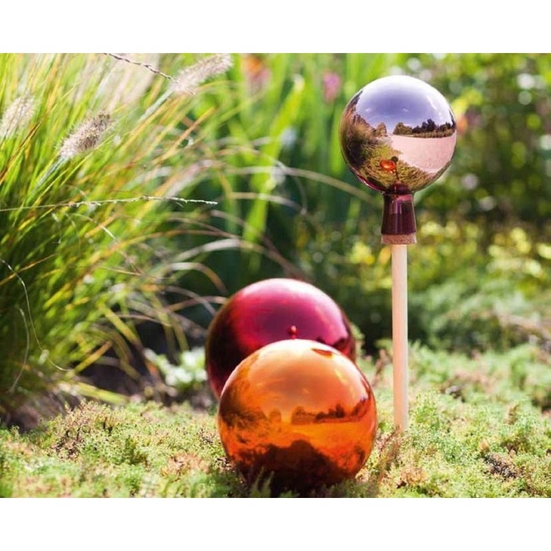 Original Rose Ball 15 cm Orange Mirrored