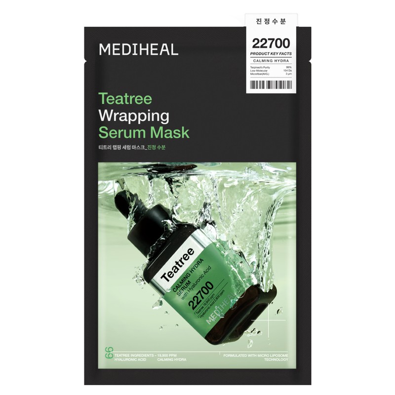 MEDIHEAL Wrapping Serum Mask Sheet 1ea - Teatree Calming Hydra