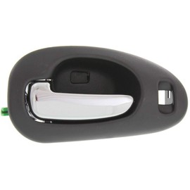 For Chrysler 300M 1999-2004 Interior Door Handle Driver Side Front Black Bezel with Chrome Lever | With Door Lock Hole | Trim:All Submodels