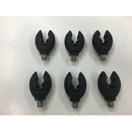 TMC 6 x Black Rod Rubber Rod Butt Grips/Rests. Flexible. Carp and Coarse Fishing. rests, rod