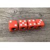 Unbranded Orange Dice 4X Tire Wheel Valve Stem Caps Bicycle