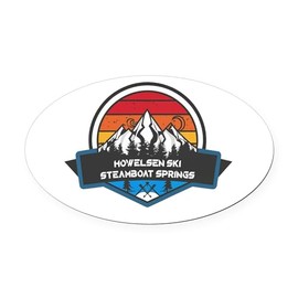 CafePress Howelsen Ski Area Steamboat Springs Colorado Euro Oval Car Bumper Magnet
