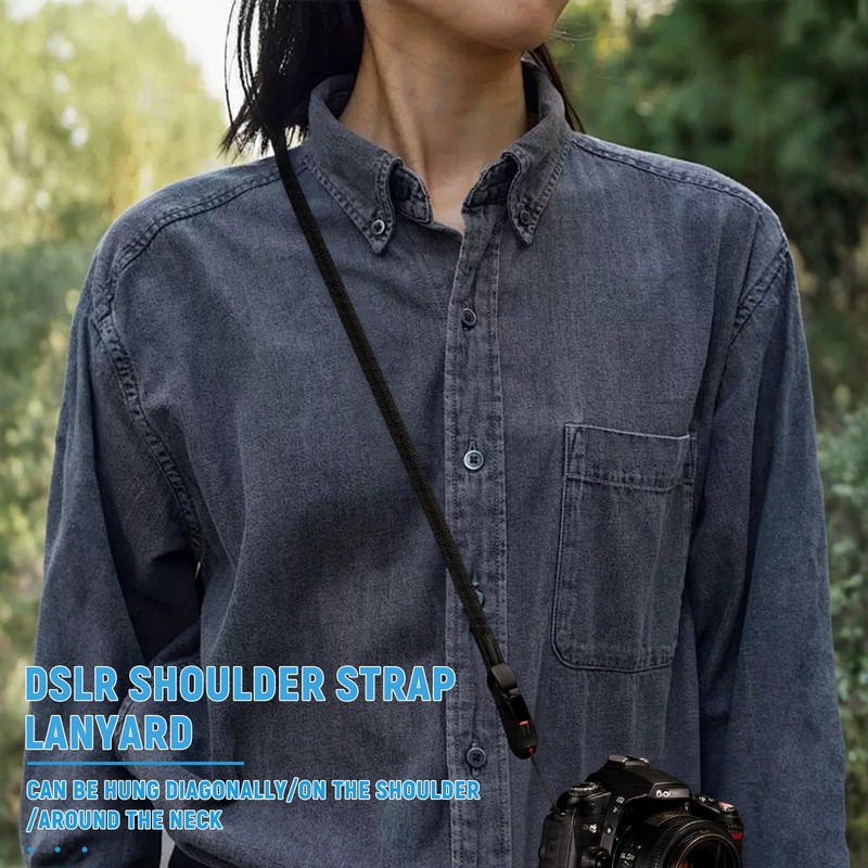 Anseom Kletterseils Kamera Schultergurt 115cm und Handschlaufe 30cm, Kameragurt mit