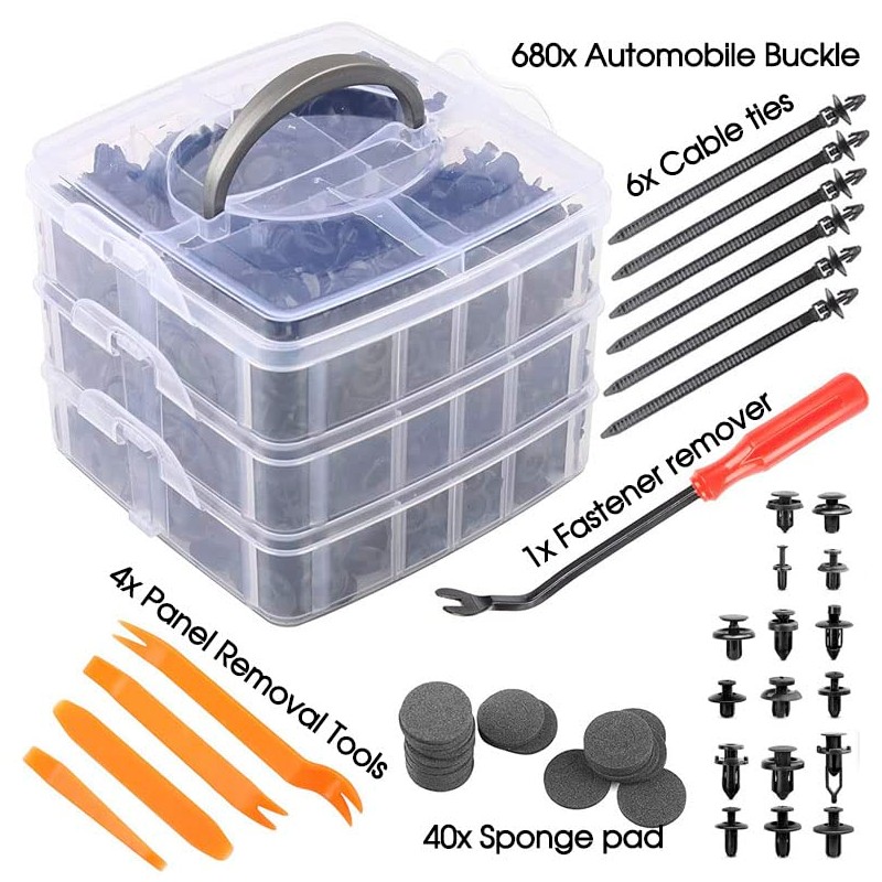 TooToo 731x Car Trim Body Clips Kit Rivets Retainer Auto