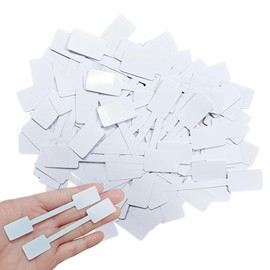 Acoeitl 200 Pcs Large White Blank Jewelry Labels Self Adhesive Retail Jewelry Price Stickers for Rings Handwritten Price Display Tags for Bracelet Necklace and Merchandise Resale（3.98x0.63 Inches
