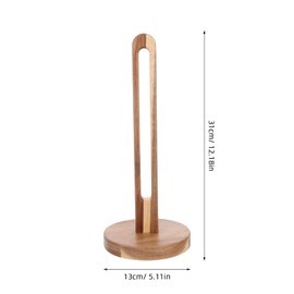 Luxshiny Wooden Paper Towel Holder Light Blue Napkin Kitchen Paper Holder Wooden Towel Holder Paper Towel Organizer Kitchen Paper Towel Stand Brown