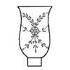 B&P Lamp® 1 5/8" X 10" Cut "Flower" Hurricane Shade
