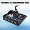 氷面鏡 USB 2.0 Front Panel, 4-Port Floppy Bay Hub, FFD4USB-F01
