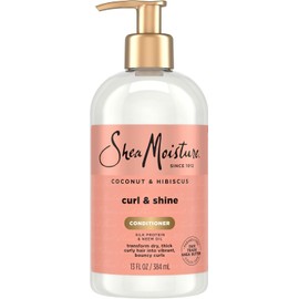 Shea Moisture Coconut & Hibiscus Curl & Shine Conditioner for Unisex Conditioner 13 oz