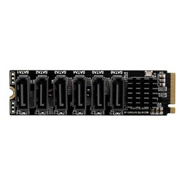 Namvo M.2 to Six Port SATA Adapter Card M2 M-EKY PCIE 3.0 to SATA6 Port Expansion Card M.2 NV ME Port