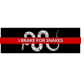 Vegamax I Brake for Snakes Waterproof Vinyl Bumper Sticker for Cars Trucks Laptop