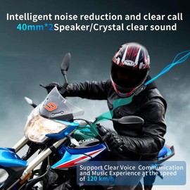 GoodRider Motorcycle Helmet Bluetooth Headset - Helmet Speakers Featuring HiFi Sound, Motorcycle Headset with IP67 Waterproof, Long Lasting Helmet Headphone with Dual CVC Noise-Reduction-Lunar Rock