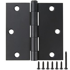 30 Pack Black Door Hinges 3.5 inch Square Corner Matte Black Hinges for Doors 3 1/2" Interior Door Hinges Black Door Hardware Hinges Storm Hallway Shed Entry Patio Indoor Internal 3.5 Inch Door Hinge