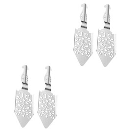 Alipis 2sets Stainless Steel Absinthe Spoon Hollow-Out Bar Accessory Multi-Function Absinthe Fountain Spoon for Bar 2pcs*2