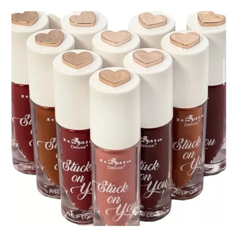 Labial Líquido Italia Deluxe Stuck On You Color Mauve Rosa
