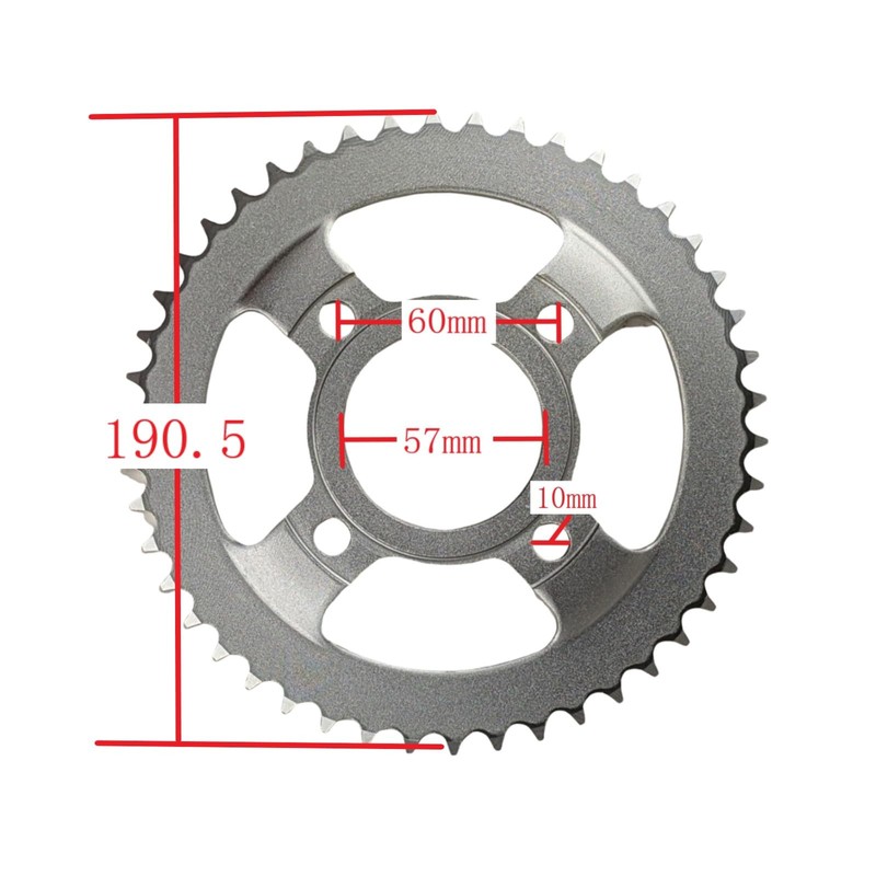 RedCap Rear Sprocket 46T 428 Chain for RPS Hawk 250