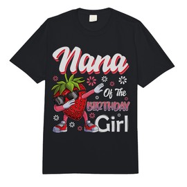 Fruit Lovers Nana of The Birthday Girl Strawberry Comfort Colors Adult Heavyweight T-Shirt