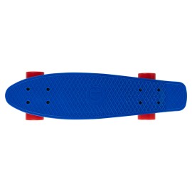 Rekon 22.5" Complete Mini Cruiser Plastic Skateboard (Blue/White/Re