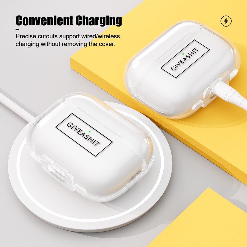 ERDARARIPRO Transparent Case for AirPods Pro 2 Gen, Transparent Soft