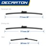 3-Piece Windshield Wipers For Ford Edge 2015 2016 2017 2018