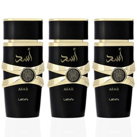 LATTAFA Asad EDP Spray 100ML (3.4 OZ) Best Scent For a Lasting Impression. (PACK OF 3)