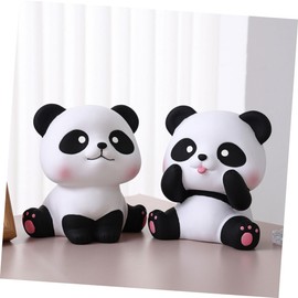Totority Vinyl Panda Piggy Bank Unbreakable Cute Panda Shape Coin Bank Cartoon Money Jar for Present for Birthdays and Special Occasions Encourages Saving Money Habits