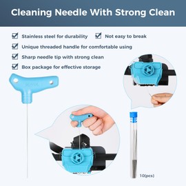 Sovol Kit de herramientas para impresora 3D, 17 piezas de accesorios para impresora 3D con boquilla extrusora de tamaño L, piezas de limpieza de boquilla de 0,4 mm, llave multifuncional, llave de