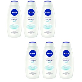 Nivea Body Wash Creme Soft With Almond Oil Net Wt. 25.36 Fl Oz (750 Ml) Pack 6
