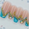 Blue Signature Handmade Nail Tips - Lipstick / 블루 시그니처