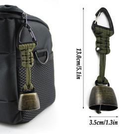 LONGHAO 2 x Bells Anti Bear Bells Bear Strong Bells Bear Hiking Metal Vintage Mini Cow Bells Hiking for Hikers, Hiking Bell for Bag (Bronze)