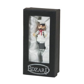 EDZARD Bottle Stopper Chef, Height 12 cm