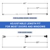 2-in-1 Security Bar for Doors and Windows, Adjustable Sliding Door