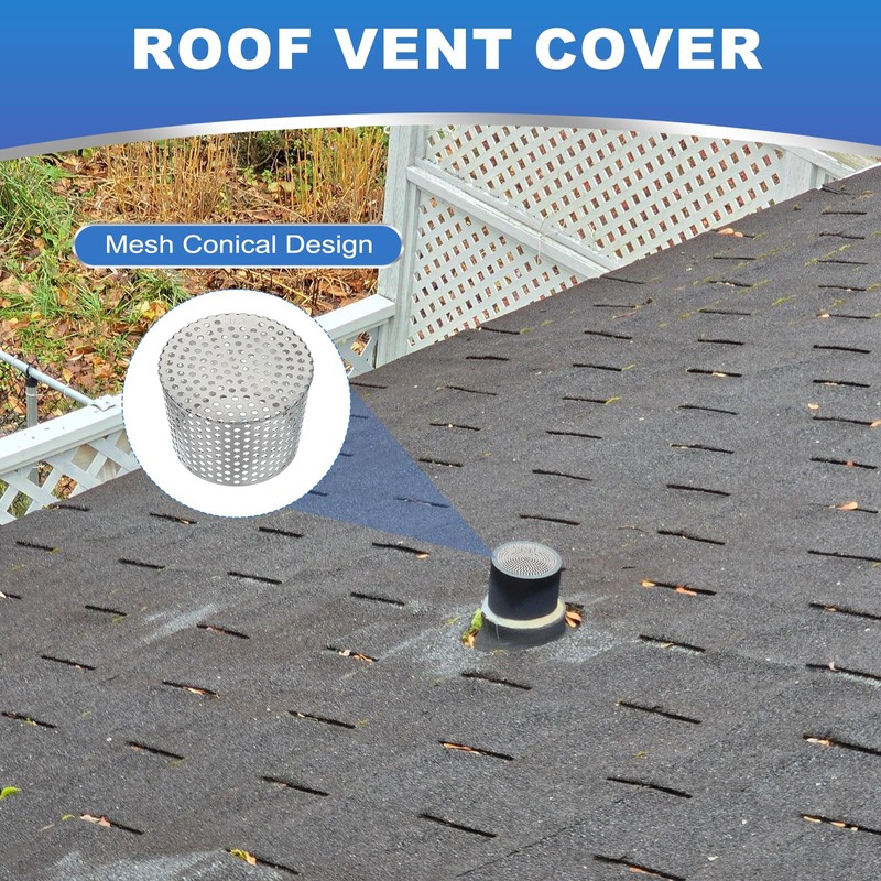 PATIKIL Gutter Guard Filter 4.9"-4.3", 2 Pcs PVC Termination Cap
