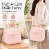 Lunch Bag for Women Insulated Pink Lunch Box Quilted Puffer