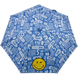 Smiley World Pocket Umbrella Mini Manual Stay Cool, blue